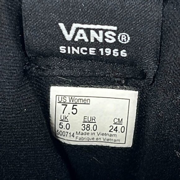 Vans Off The Wall Sneakers Black White High Top Old School Skate Shoes 7.5 - Picture 7 of 7